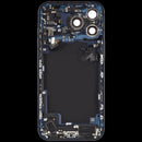 Tapa trasera Deep Blue usada OEM para iPhone 17 Pro Max (A3295) con puerto de carga, grado C.