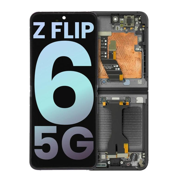 Reparación de pantalla interna OLED con marco para Samsung Galaxy Z Flip 6 5G en Guatemala, mayorista de componentes y partes originales.