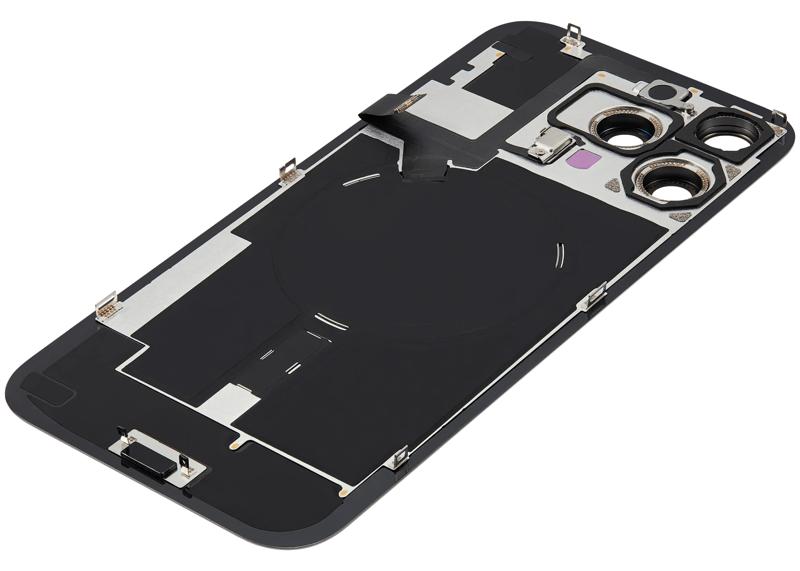 Tapa trasera de iPhone 16 Pro Max con placa de acero, carga NFC inalámbrica y MagSafe en Guatemala.