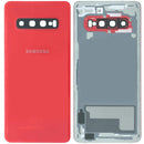 Tapa trasera original Samsung Galaxy S10 roja, back cover de repuesto para modelos SM-G973F/U/W.
