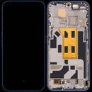 Pantalla OLED refurbished azul con marco para Nothing Phone (2a), ideal para reparar display roto y cambio de pantalla.