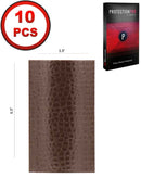 Protege tu dispositivo con las etiquetas de ProtectionPro Alligator en blanco y marrón, ideal para accesorios, disponibles en paquete de 10 en Guatemala.