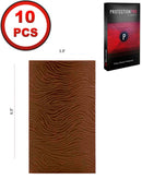 Etiquetas en blanco con diseño de cebra cafés en Guatemala, ideal para proteger dispositivos pequeños, disponible en paquete de 10 unidades.