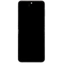Pantalla OLED interna gris con marco para Samsung Galaxy Z Flip 5 (F731), repuesto para reparación display roto.