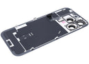 Tapa trasera con placa de acero con carga inalámbrica NFC MagSafe y flex de linterna compatible para iPhone 16 Pro (original OEM) (Titanio Natural)
