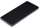 Pantalla OLED refurbished Xiaomi 13 Ultra verde oliva con marco, display y herramientas de reparación.