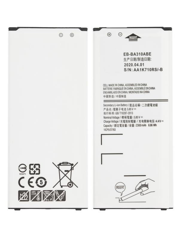 Batería de reemplazo para Samsung Galaxy A3 (A310 / 2016) disponible en Guatemala, garantizada y con etiqueta de encargo.