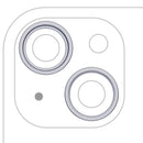 Aro de bezel azul para cámara trasera de iPhone 15 y 15 Plus, set de 2 repuestos.