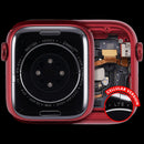 Chasis de aluminio rojo usado para Apple Watch Series 7 de 41mm (A2473), carcasa de repuesto para reparación.