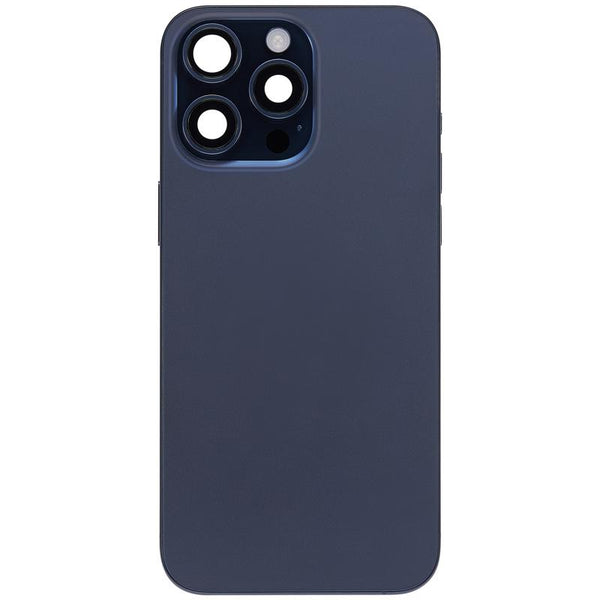 Encuentra tapas traseras con pequeño preinstalado para iPhone 15 Pro Max en Guatemala en tiendas de reparaciones de iPhone y mayoristas de componentes Apple.