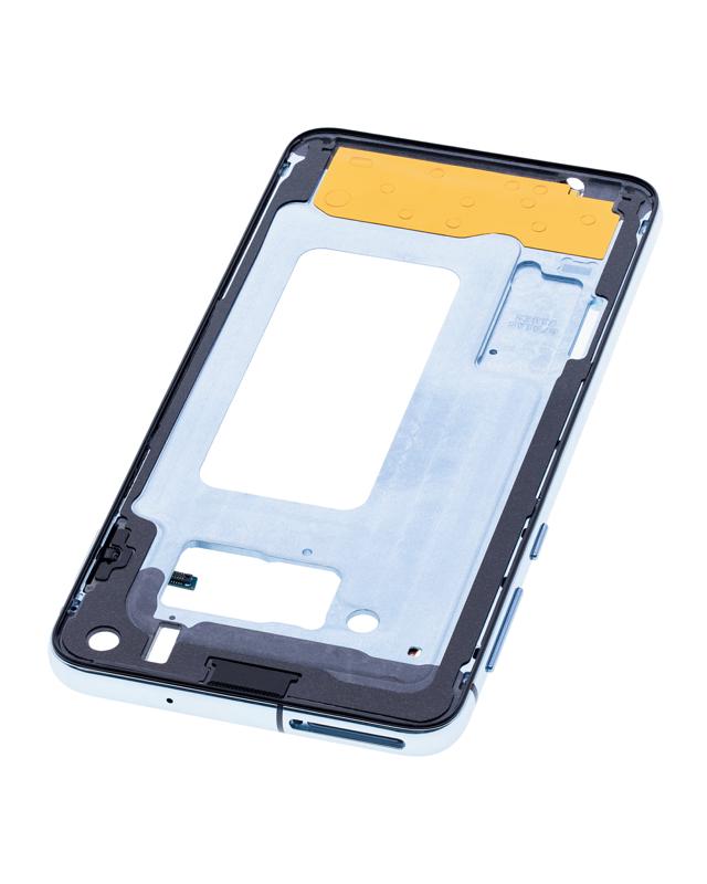 Encuentra la carcasa de marco medio Samsung Galaxy S10E en Guatemala con piezas pequeñas en color Prism Blue en talleres de reparación autorizados.