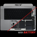 Top Case plateado original con batería y teclado ANSI US para MacBook Pro 16 A2780.