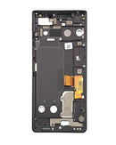 Pantalla LCD negra con marco para BlackBerry KEY2 (BBF100-2), repuesto para reparación de display roto.