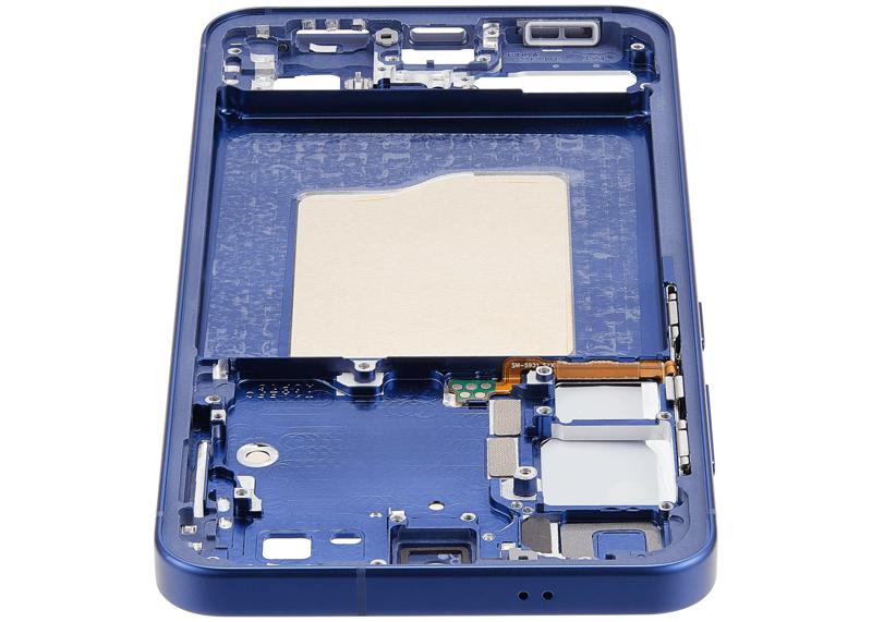 Compra al por mayor el chasis central Navy para Samsung Galaxy S25 5G en Guatemala, ideal para reparaciones en talleres especializados.