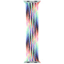 Correa Apple Braided Solo Loop Pride Edition para Apple Watch 44-49mm, talla 1, con patrón de arcoíris vibrante.