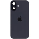 Tapa trasera con placa de acero con carga inalambrica NFC MagSafe y flex de linterna compatible para iPhone 16 (original) (Negro)