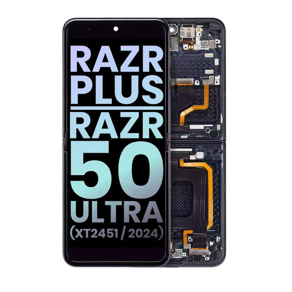 Reparación de pantalla original con marco para Motorola Razr Plus 2024 / Razr 50 Ultra en Guatemala.