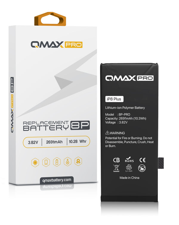 Batería de alta capacidad QMAX Pro de 2691 mAH para iPhone 8 Plus en Guatemala.