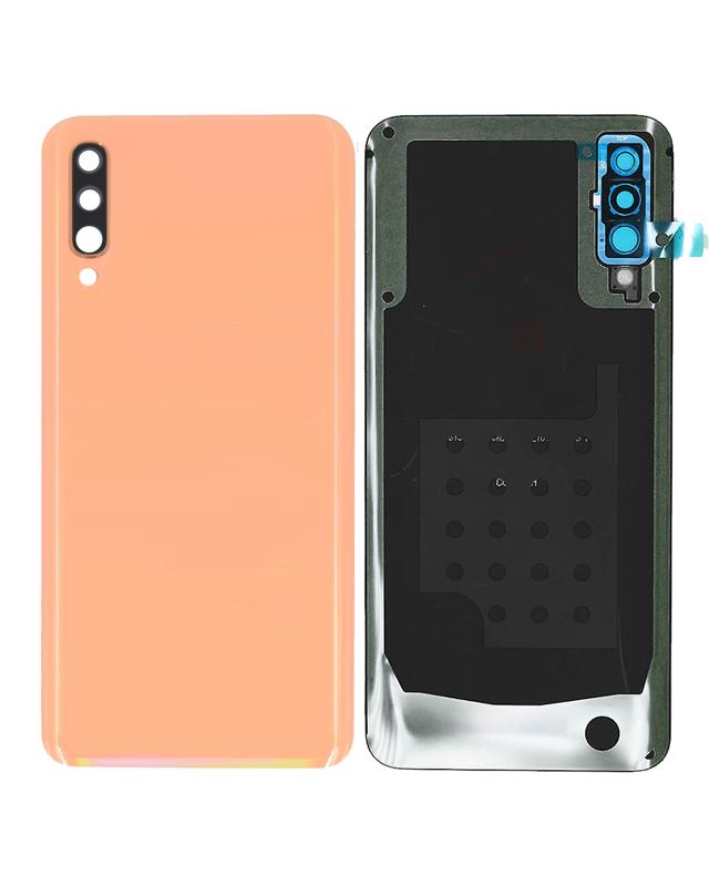 Tapa trasera con lente de cámara original para Samsung Galaxy A50 en Guatemala.