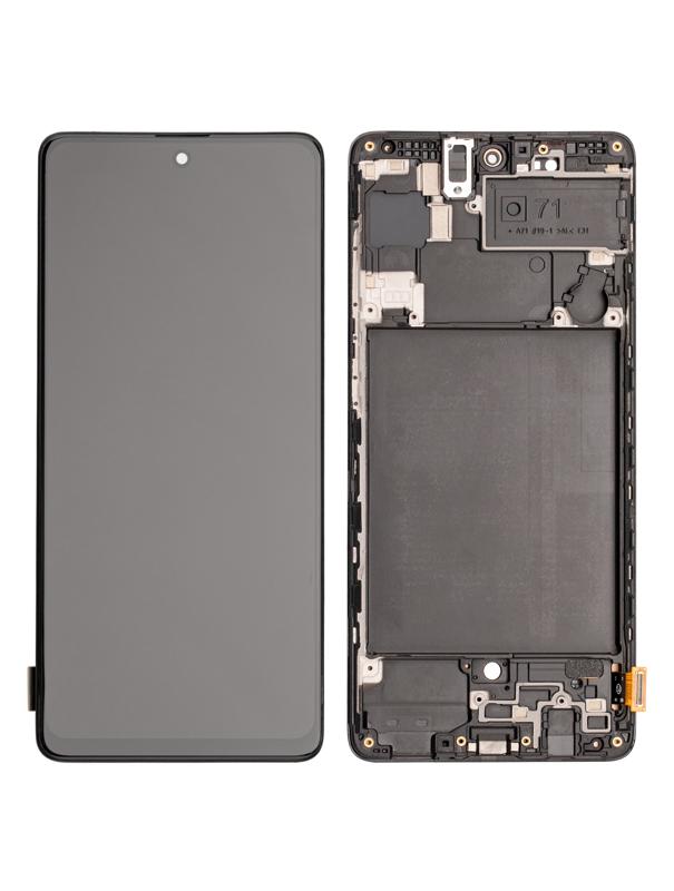 Pantalla LCD con marco para Samsung Galaxy A71 (A715 / 2020) sin sensor de huellas dactilares