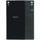 Tapa trasera de vidrio original negra para Sony Xperia Z3 (modelos D6603, D6653), repuesto de back cover.