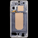 Chasis medio Samsung Galaxy S25 Edge 5G, color Titanium Icyblue/Silver, repuesto para reparación.
