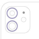Aro de cámara trasera púrpura para iPhone 11/12/12 Mini, repuesto A2111, A2172, A2221, A2402, A2408.