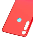 Tapa trasera de cristal para Motorola Moto G8 Play XT2015 en color rojo magenta, pieza de repuesto.