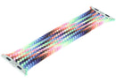 Correa Apple Braided Solo Loop Pride Edition para Apple Watch 44-49mm, talla 1, con patrón de arcoíris vibrante.