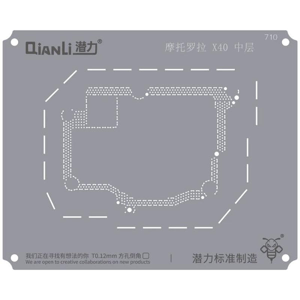 Plantilla Bumblebee (QS710) para Motorola Edge X40 en Guatemala, ideal para reparaciones y trabajos de stencil en talleres especializados.