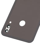 Tapa trasera de cristal negra para Huawei P20 Lite (Nova 3e) con lente de cámara, ideal para reparación.