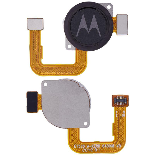 Lector de huellas con cable flex para Motorola Moto G Power / G8 Power (XT2041 / 2020) en negro vulcano original