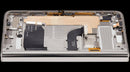 Pantalla OLED con mid-frame blanco porcelana para Google Pixel Fold, repuesto refurbished, ideal para reparación de pantalla rota.