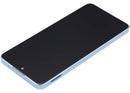 Pantalla refurbished con marco para Realme 10 Pro RMX3661 en Nebula Blue, ideal para reparación de display roto.