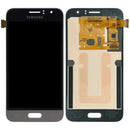 Pantalla LCD dorada original Samsung Galaxy J1 (J120) para reparación de display roto.