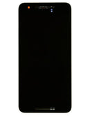 Pantalla LCD refurbished negra con marco para Huawei Nexus 6P, repuesto ideal para reparación de pantalla rota.