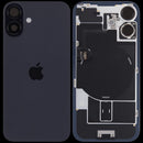 Tapa trasera original negra para iPhone 16 Plus con MagSafe, NFC y flex de flashlight.