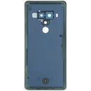 Tapa trasera original HTC U12 Plus azul translúcido, repuesto para reparación de back cover de cristal.