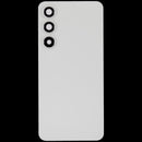 Tapa trasera gris para Samsung Galaxy S24 FE con lente de cámara, repuesto Aftermarket Plus sin logo para reparación.