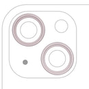Bisel rosa para cámara trasera de iPhone 13 / 13 Mini, repuesto para reparación de pantalla rota.