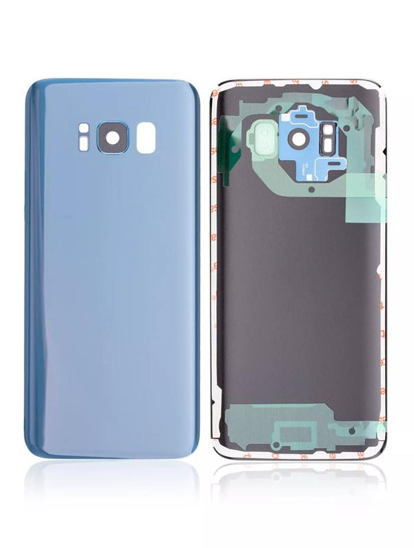 Encuentra la tapa trasera original en color Coral Blue para Samsung Galaxy S8 en Guatemala, ideal para reparaciones y garantías de talleres autorizados.