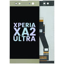 Pantalla LCD dorada sin marco OEM para Sony Xperia XA2 Ultra, repuesto original.