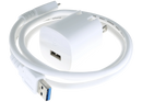 Puerto de carga Generic micro-B USB a Type-A (Blanco)