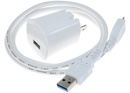 Puerto de carga Generic micro-B USB a Type-A (Blanco)