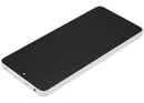 Pantalla AMOLED refurbished blanca Xiaomi Poco X6 con marco, repuesto para reparación de display roto.