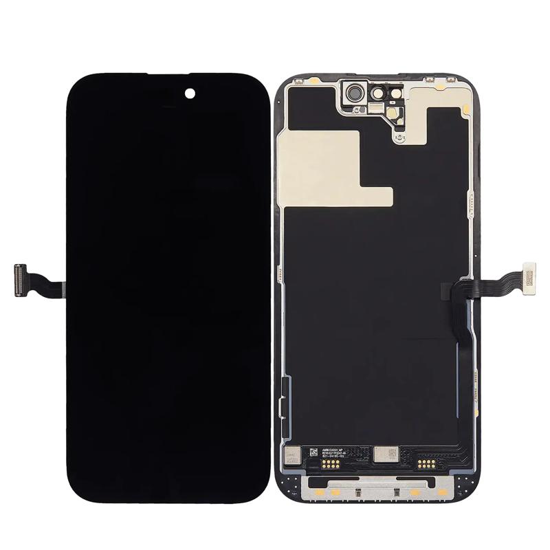 Encuentra en Guatemala pantallas LCD compatibles para iPhone 14 Pro Max con tecnología 120Hz y etiquetas Aftermarket AQ7 e Incell.