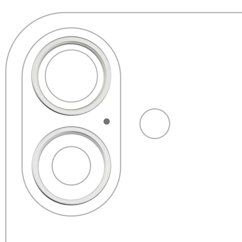 Compra online el conjunto de 2 piezas del anillo bisel de cámara trasera blanco para iPhone 16 / 16 Plus en Guatemala.
