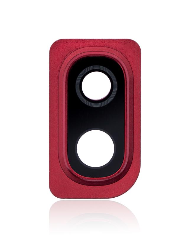 Lente para camara trasera con marco para Samsung Galaxy A10 (A105 / 2019) (Rojo)