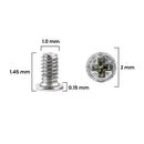 Juego de tornillos iPhone 12 Pro / 12 Pro Max (M1.0 x 1.45 x 2.0D x 0.15T) (30 Pack) (Service Pack)