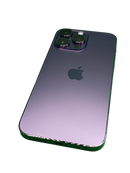 Encuentra iPhone 14 Pro Max seminuevo en Guatemala, libre de fábrica, color púrpura y certificado de grado 1 como nuevo.